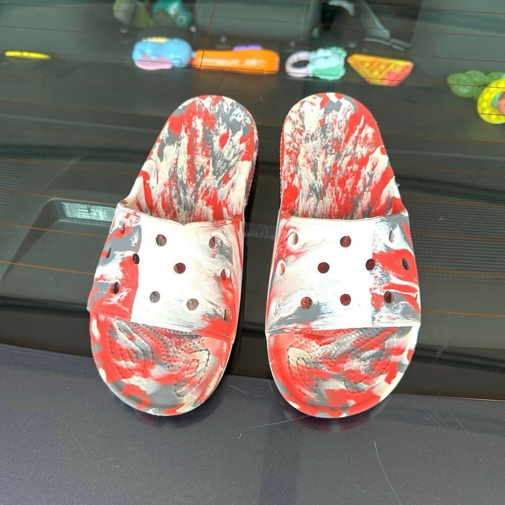 Crocs Classic Marbled Slides Unisex Size M4 W6 - Picture 3 of 10